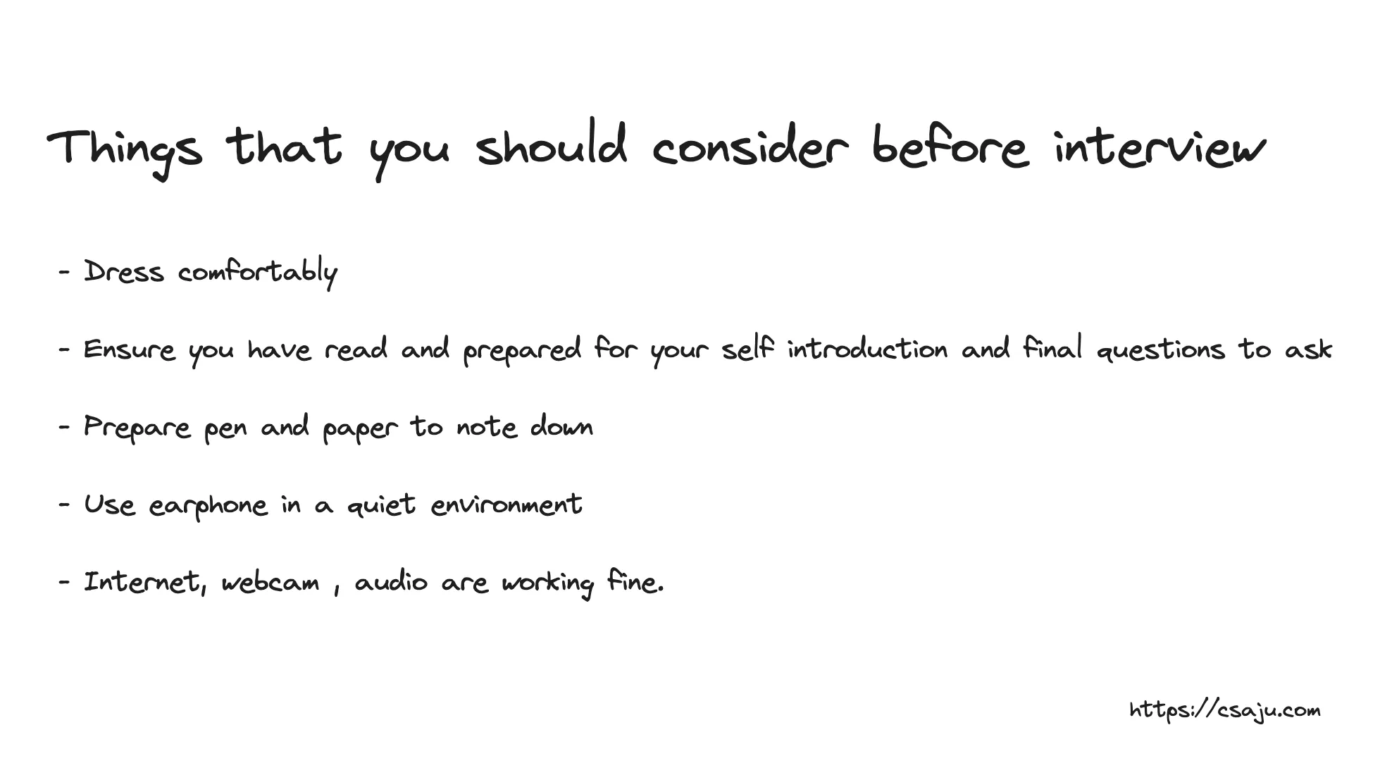 Interview format